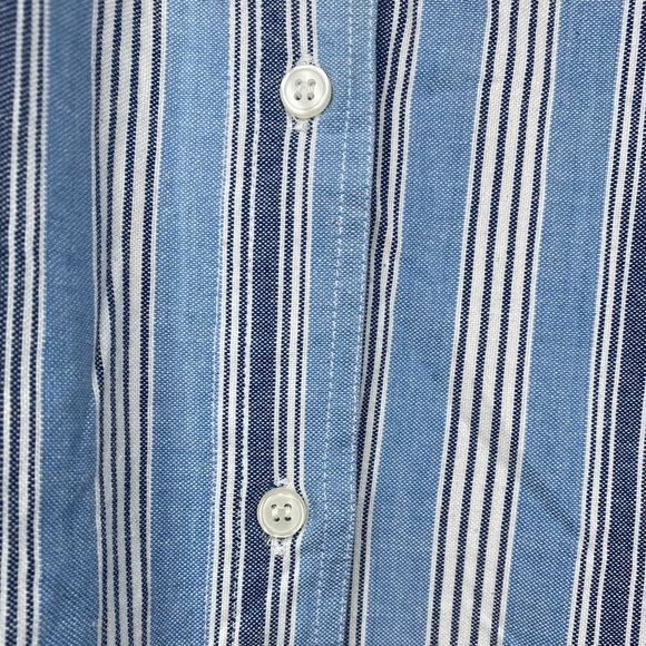 Vintage Denim Striped Short Sleeve Button Down Shirt Deadstock (NWT) 2X - Picture 5 of 7